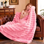 Vfroo Faux Fur Throw Blanket For Couch 850GSM Cozy Soft Plush Thick Striped. Fixed Price $64.16.