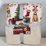 Canine Creations 60X70 Plush Waterproof Throw Blanket Pet Christmas Edition Nwt. Fixed Price $54.04.