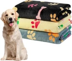 1 Pack 3 Dog Blankets, Soft Fluffy Fleece Pet Warm Sleep Mat Paw Print. Fixed Price $20.58.