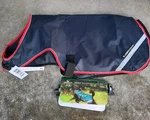 Nwt Rambo Horseware 28" Xxl Waterproof Dog Blanket With Removable Liner Navy Red. Fixed Price $34.99.