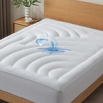 Waterproof Mattress Pad Queen, Quilted Fitted Topper, Five-lay.... Fixed Price $61.43.