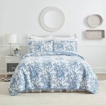 Laura Ashley Bedford Quilt Set 3PC 100% Cotton Reversible Queen Breathable. Fixed Price $79.00.