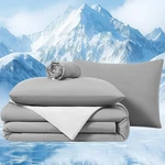 Quataly Cooling Comforter Set Twin- Grey Reversible Wit.... Fixed Price $70.22.