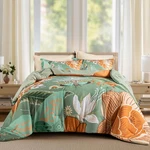 Tyrot Sage Green Boho Floral Queen Comforter Set - 3 Piece Farmhouse Botanica.... Fixed Price $78.54.