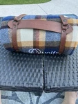 Pendleton Motor Robe With Leather Carrier Wool Tabor Plaid Throw 52X66" New. Fixed Price $100.00.