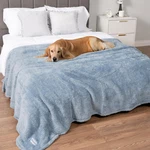 Petami Fluffy Fleece Cat And Dog Throw Blanket, Blue, X-large. Fixed Price $22.00.
