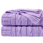 Ntbay 100% Pure Cotton Twin (60X80) Cable Knit Throw Blanket, Super Soft Warm.... Fixed Price $69.17.