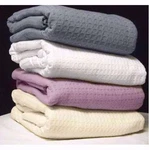 New Santa Clara Thermal Woven 100% Cotton Blanket Midweight 5 Lbs - 4 Colors. Fixed Price $49.97.