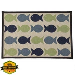 Petrageous 13X19 Mat, Grey Fish Tapestry Dog Cat Feeding. Fixed Price $20.00.