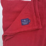 Vintage Ralph Lauren Full/queen X 90" Blanket Red Knit 100% Cotton Woven Usa. Fixed Price $125.99.