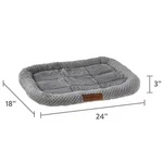 Vibrant Life Cozy Luxe Crate Mat Pet Bed, Gray, 24 Inches. Fixed Price $19.46.