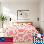 Fleece Cow Print Blanket Queen Size Lightweight Anti-static, All Season Hozy. Fixed Price $54.83.