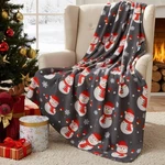 Preboun 4 Pcs Christmas Snowman Throw Blanket Fleece Printed Warm Holiday. Fixed Price $17.99.