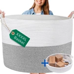 Xxxxl Washable Jumbo 125L Extra Large Blanket Basket, Woven Decorative Cotton.... Fixed Price $63.59.