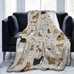 Cute Dogs Animal Throw Blanket Ultra Soft Warm All Season Decorative Fleece B.... Fixed Price $33.21.