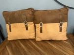 Hiend Accents Paseo Road Barbwire Faux Suede And Leather Throw Pillows 2. Fixed Price $38.00.