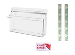 Outdoor Horizontal Pamphlet Box For 11" 4" Printed Materials Clear Acrylic. Fixed Price $31.99.