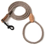 Mile High Life Dog Leash Braided Cotton Rope Leather Tip Heavy Duty Metal Clasp. Fixed Price $27.49.