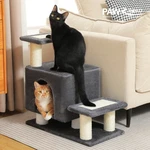 Pawz Road 3-IN-1 Dog Stairs Cat Scratching Post With Condo Pet Step For High Bed. Fixed Price $45.99.