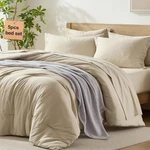 Homelike Moment Twin Comforter Set With Sheets Beige, 5 Piece Bed A B.... Fixed Price $55.28.