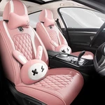 Cute Bunny Seat Cover 5 Set With Waterproof Pu Leather For Cars Suv Pick-up T.... Fixed Price $230.34.