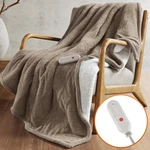 Sharper Image Heated Blanket, Eletric Throw Soft, Warm, Reversible F.... Fixed Price $45.41.