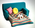 Nib American Girl Doll Sofa Bed Set Pillows Blanket Dog Maryellen's. Fixed Price $174.99.