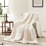 Lagraty Chunky Knit Blanket Throw,soft Chenille Yarn 50X60,HANDMADE Th.... Fixed Price $41.50.