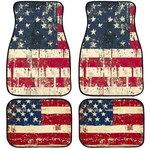 Car Floor Mats Set Of Star Vintage 26.8"L X 17.3"W 0.4"TH American Flag. Fixed Price $44.05.