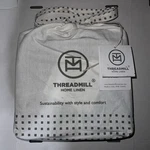 New Threadmill 100% Cotton Sheet Set For Twin Size Bed Solid Grey Nwt. Fixed Price $49.99.