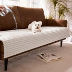 Dual Non-slip Couch Cover For Dogs Waterproof, Cream Fuzzy Soft Pet Cov.... Fixed Price $49.35.