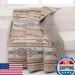 Barefoot Bungalow Phoenix Quilted Throw Blanket, 50 60 Inches, Tan. Fixed Price $46.95.