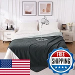 Qiyi Queen Waterproof Throw Blanket Reversible Washable Pet-friendly Flannel Fur. Fixed Price $55.85.