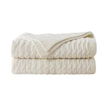 Wdcozy White Cable Knit Throw Blanket Super Soft, Warm & Lightweight Cre. Fixed Price $49.37.