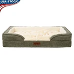 Orthopedic Dog Bed Nest-top Plush Sofa Style W/ Removable Cover Supportive Foam. Fixed Price $50.46.