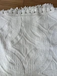 Vintage Crown Crafts Usa 100% Cotton Woven Queen Throw Blanket White Fringe. Fixed Price $36.00.