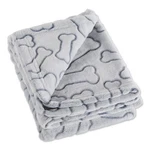 Bone Dry Embossed Print Pet Blanket, 36X48", Gray. Fixed Price $29.95.