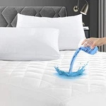 Cal King Size Quilted Fitted Mattress Pad, 100% Waterproof Breathable. Fixed Price $47.09.