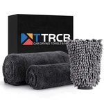 Ttrcb Pack 1300 Gsm Car Drying Towel, 36" X 24" & 16", Black. Fixed Price $30.09.