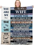 Anniversary Sherpa Throw Blanket For Wife, Ultra-soft Micro Fleece, Valentine.... Fixed Price $56.26.