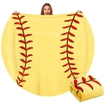 60" Round Sports Throw Blanket For Teens Adults Flannel Baseball Softbal.... Fixed Price $27.89.