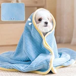 Soft Absorbent Pet Bathrobe Towel Wrap Blanket With Hood For Dogs & Cats, Quick. Fixed Price $41.79.