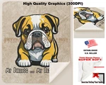 My Bulldog Breed Best Friend Cute Puppy Art Sherpa Fleece Throw Blanket. Fixed Price $67.95.