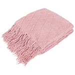 Pavilia Light Pink Throw Blanket For Couch, Twin Bed, Soft Knitted Farmh.... Fixed Price $37.56.