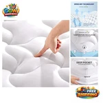 Queen Size Quilted Mattress Pad Deep Pocket, Fluffy Down Alternative Comfort. Fixed Price $63.34.
