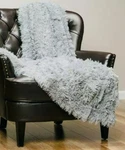 Chanasya Super Soft Shaggy Longfur Gray Throw Blanket Snuggly Fuzzy Faux. Fixed Price $24.00.