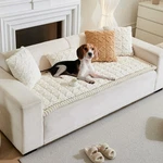 Tiwwie Couch For Dogs Fuzzy Sofa Covers Pet, Geometric Jacquard Cor.... Fixed Price $87.39.