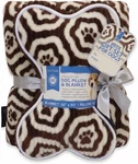 60''X50'' Pet Blanket & 10'' Pillow Set, Warm Plush For Dogs Cats - Pa. Fixed Price $35.99.