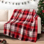 Christmas Blanket Plaid Checkered Holiday Theme Print Throw Fleece Sofa Couch. Fixed Price $28.99.