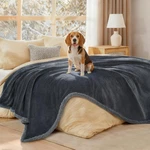 Luciphia Waterproof Bed Blanket Washable, Soft Sherpa Fleece Puppy Reversible.... Fixed Price $41.91.